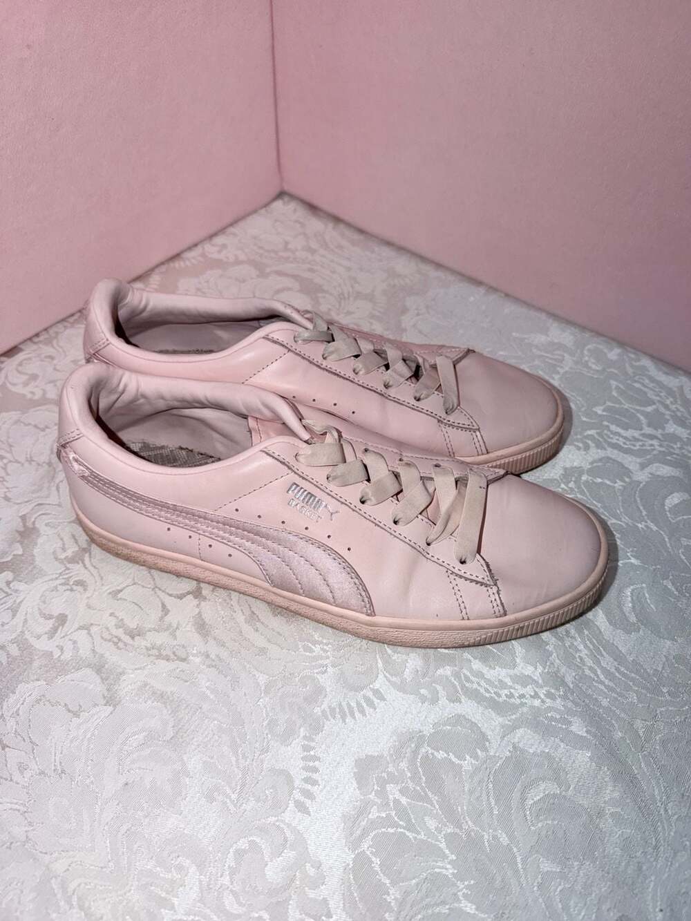 Puma Basket Casual Sneakers Light Pink Women's